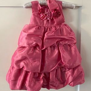 Beautiful pink party dress 24 months with matching headband.